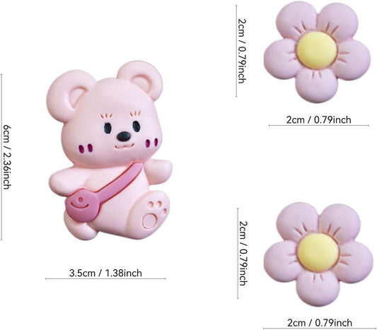 3Pcs Cute Bear Car Air Freshener Vent Clips, Aromatherapy Car Decor for Girls (Pink) V1250-B0GVYMX5VH