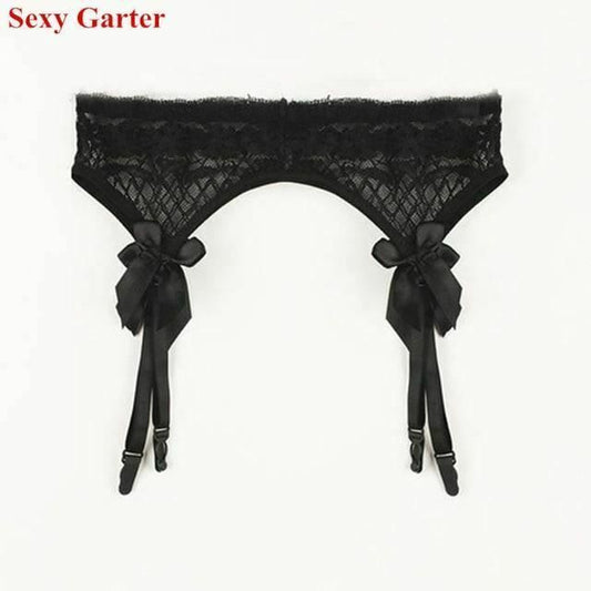 House Of Dasein Lace Top Stockings Garter Belt Erotic Lingerie Bdsm Fetish - Black - Garters V1257-15360414056514