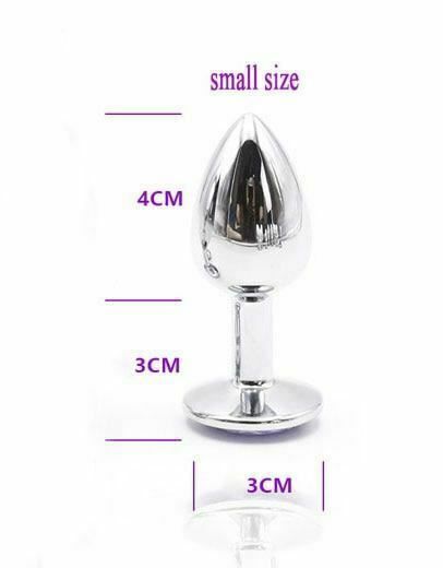 House Of Dasein Crystal Jewel Stainless Steel Anal Plugs Small Medium Large - Small V1257-15369016901698