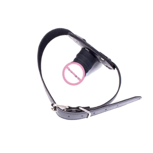 House Of Dasein Black Silicone Dildo Gag Phallic Mouth Muzzle Bondage Restraint - Black - 6Cm V1257-15603246170178