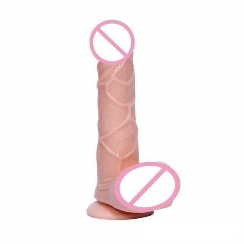 House Of Dasein Realistic Large Dildo Suction Cup Balls Dong - Flesh - L V1257-15604027883586