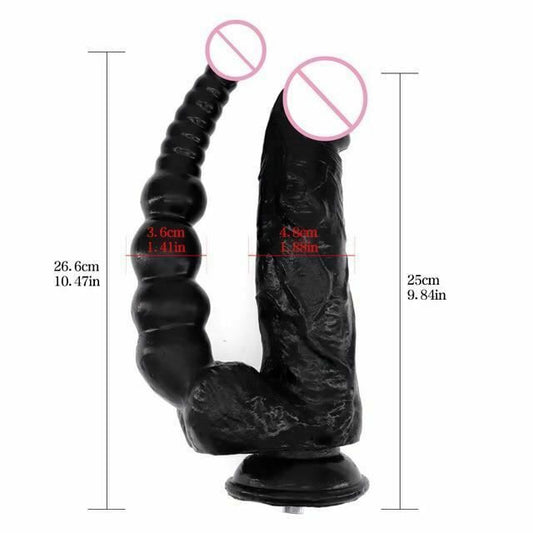 House Of Dasein Premium Sex Machine Attachments Vac U Lock Dildo Suction Cup Anal Plug - Double Dildo V1257-16143645179970