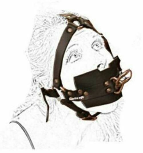 House Of Dasein Ball Gag Head Harness Mask Muzzle Blindfold Bondage Kink Bdsm Fetish Restraints - Style C V1257-16225650901058