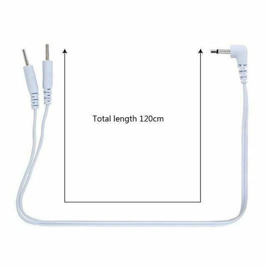 House Of Dasein Electro Wire Cable Connector For Electric Shock Attachment Bdsm Fetish - White - 2 Pins V1257-16477235413058