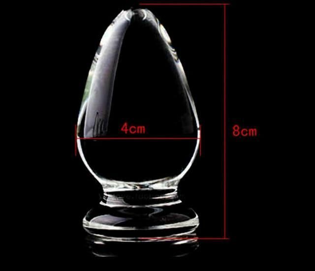 House Of Dasein Glass Butt Plug Beads Different Sizes / Shapes Anal Stimulation Play - 8Cm X 4Cm V1257-16482336997442