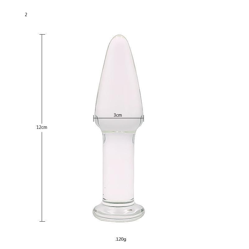 House Of Dasein Glass Butt Plug Beads Different Sizes / Shapes Anal Stimulation Play - 12Cm X 3Cm V1257-16482337030210