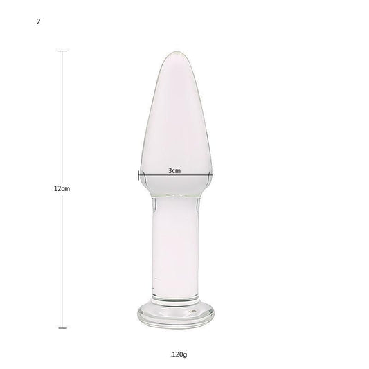 House Of Dasein Glass Butt Plug Beads Different Sizes / Shapes Anal Stimulation Play - 12Cm X 3Cm V1257-16482337030210