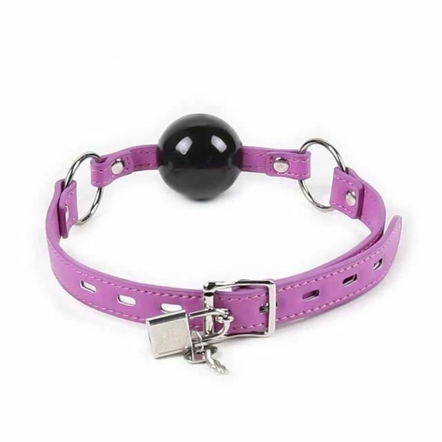 House Of Dasein Pink Blue Silicone Ball Gag Locking Bdsm Bondage Restraints - Pink V1257-16500574683202