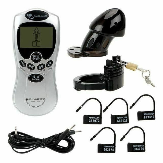 House Of Dasein Electric Shock Penis Cage Male Chastity Device Cock Ring Electro Bdsm Fetish - Silver V1257-16560769105986