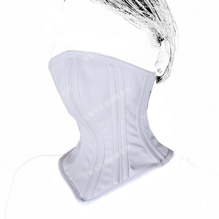 House Of Dasein White Pink Leather Neck Corset Mask Bdsm Submissive - White V1257-16583263944770
