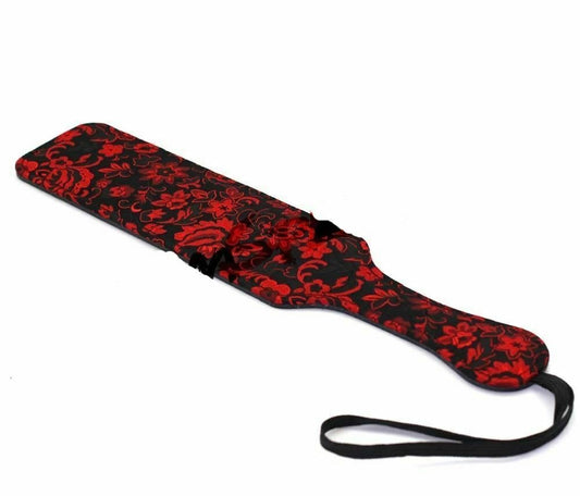 House Of Dasein Red Black Floral Bondage Spanking Paddle Bdsm Impact Play Toy - Red V1257-30186918019138