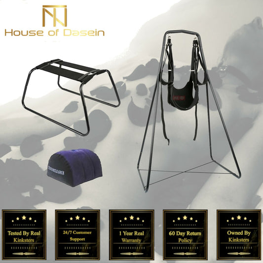 House Of Dasein Swing With Frame Inflatable Sex Pillow Hanging Love Chair V1257-30306378940554