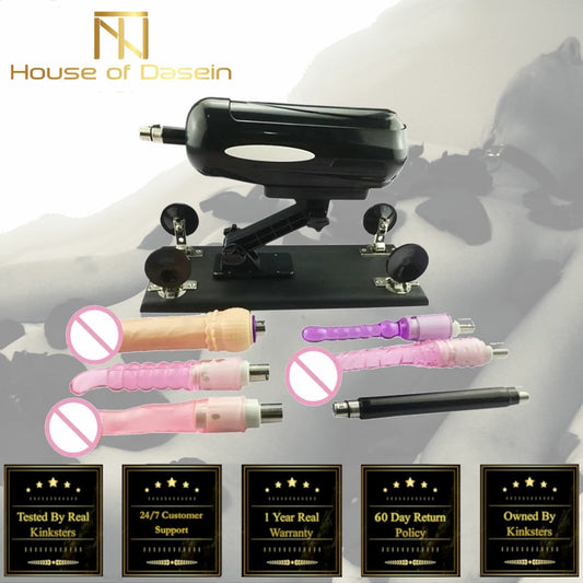 House Of Dasein F2 Automatic Sex Machine 5 Dildos Powerful Thrusting Masturbation Anal - Black V1257-30368803356810
