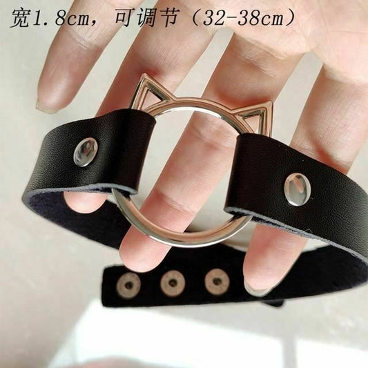 House Of Dasein Bdsm Kitten Collar Harajuku Choker Necklace Fetish Bondage Restraints - Black V1257-30369051967626