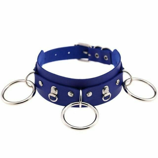 House Of Dasein Ring Collar Sexy Choker Harajuku All Colours Gothic - Blue V1257-30370313142410