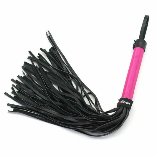 House Of Dasein Satin And Faux Leather Flogger Bdsm Spanking Impact Play Fetish - Pink V1257-30371015491722