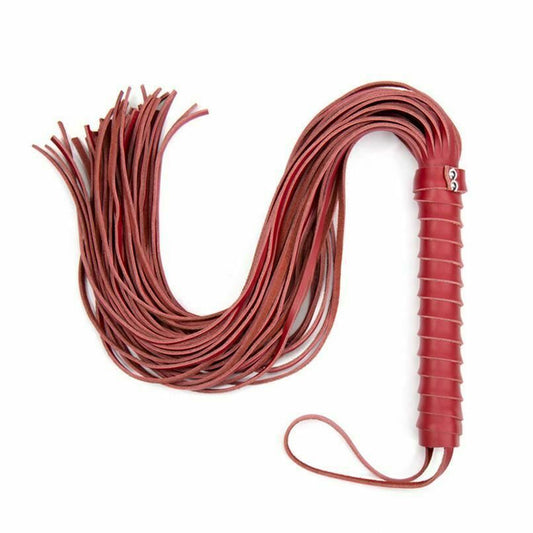 House Of Dasein Genuine Leather Spanking Flogger Bdsm Sex Toy Impact Fetish - Red V1257-30371015655562