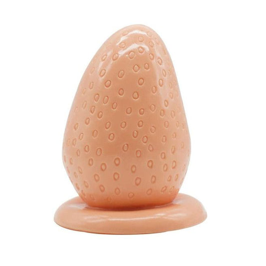 House Of Dasein Big Huge Anal Plug With Suction Cup Novelty Strawberry Butt - Flesh V1257-30582946889866