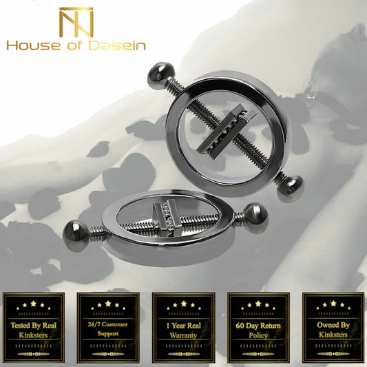 House Of Dasein Metal Nipple Clamps Breast Stimulator Slave Restraints Bondage Bdsm V1257-30583061151882