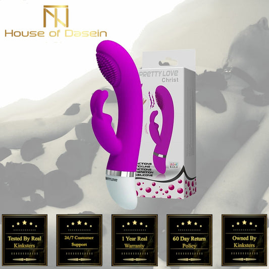 House Of Dasein Pretty Love Rabbit Vibrator G Spot Clitoral Stimulator Sex Toy Women - Purple V1257-31020842156170