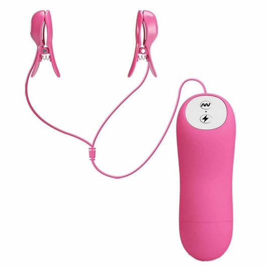 House Of Dasein Pink Electric Shock Nipple Clamps Vibrator Electro Sex Stimulation Bdsm - Pink V1257-31020892422282