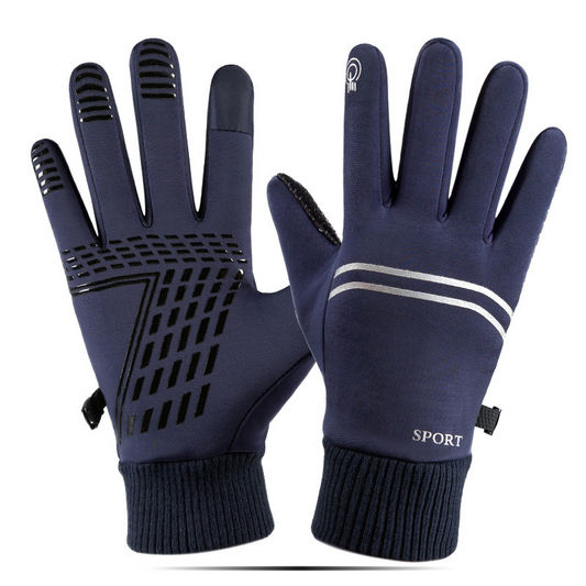 Hod Health & Home Waterproof Touch Screen Cycling Outdoor Sports Gloves - Blue V1257-744660100415