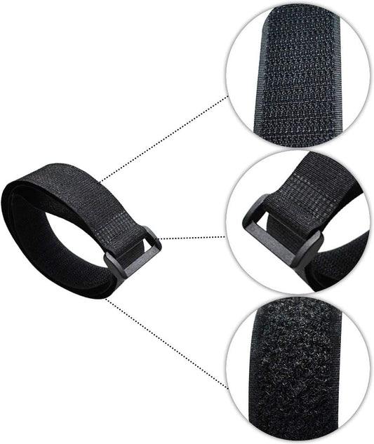 20 Pack Reusable Cinch Straps Fastening Cable Nylon Hook and Loop Ties Down Multipurpose Securing Adjustable V1258-DP02-A-1018