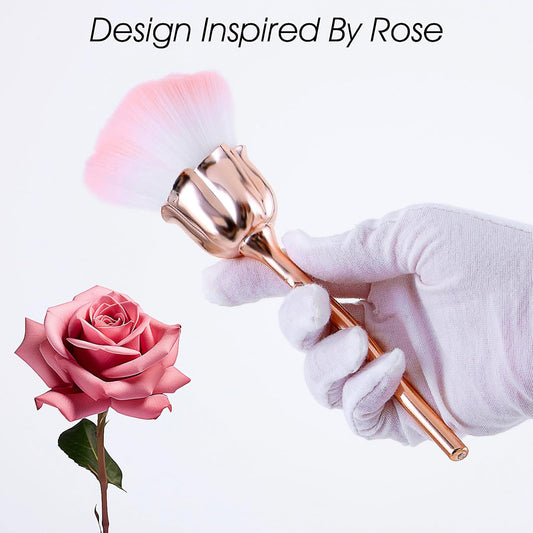 1 PCS Nail Duster Brush Pink Soft Rose Makeup Brushes Acrylic Nail Arts Manicure Dust Cleaner Brush Nails Art V1258-DP02-A-1083