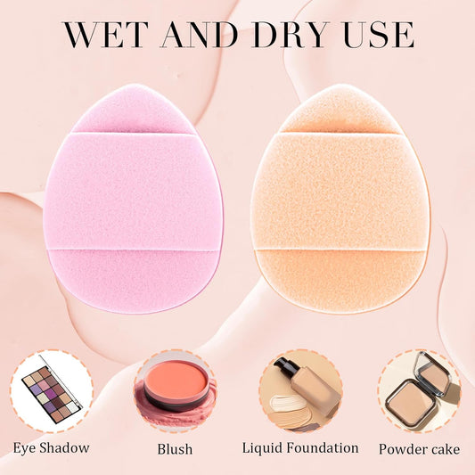 50 Pcs Mini Makeup Sponge Set Mini Finger Puff Puff Reusable Soft Microfiber Small Foundation Cosmetic Finger V1258-DP02-A-1085