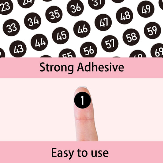 3000 PCS Number Stickers Labels, 0.4'' Black Consecutive Number Stickers 1-200, Vinyl Numbered Sticker, V1258-DP02-A-1106