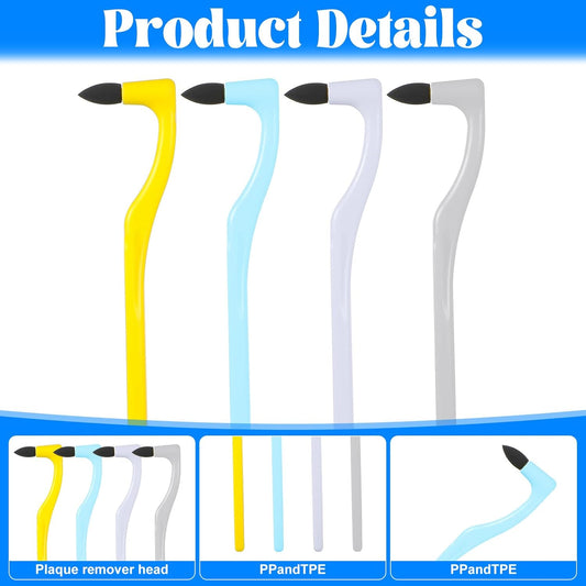 4 PCS Dental Tooth Stain Eraser Removers, Dental Plaque Tartar Eraser Polisher Professional Dental Picks V1258-DP02-A-1119