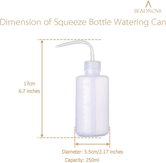 Squeeze Bottle Plant Watering Bottle 250ml 8oz Small Wash Bottle Squeeze Plastic Small Watering Can for V1258-DP02-A-114