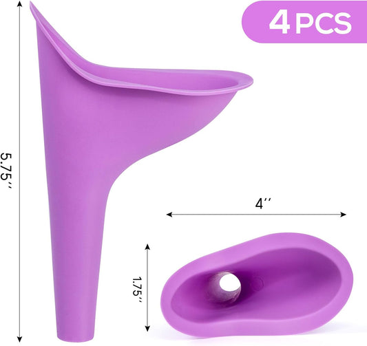 Female Urinal, 4PCS Portable Urination Device Pee Funnel for Travel Camping Hiking, Outdoor Activities, V1258-DP02-A-1179