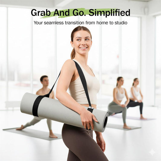 Yoga Mat Straps for Carrying, Adjustable Yoga Mat Carrier Sling Fits All Mats(Mat Not Included) V1258-DP02-A-1201