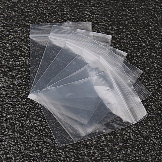 100 PCS Small Plastic Bags, 2" x 2.76" Resealable Zipper Poly Bags Mini Plastic Bags Clear Small Jewelry Bags V1258-DP02-A-1218