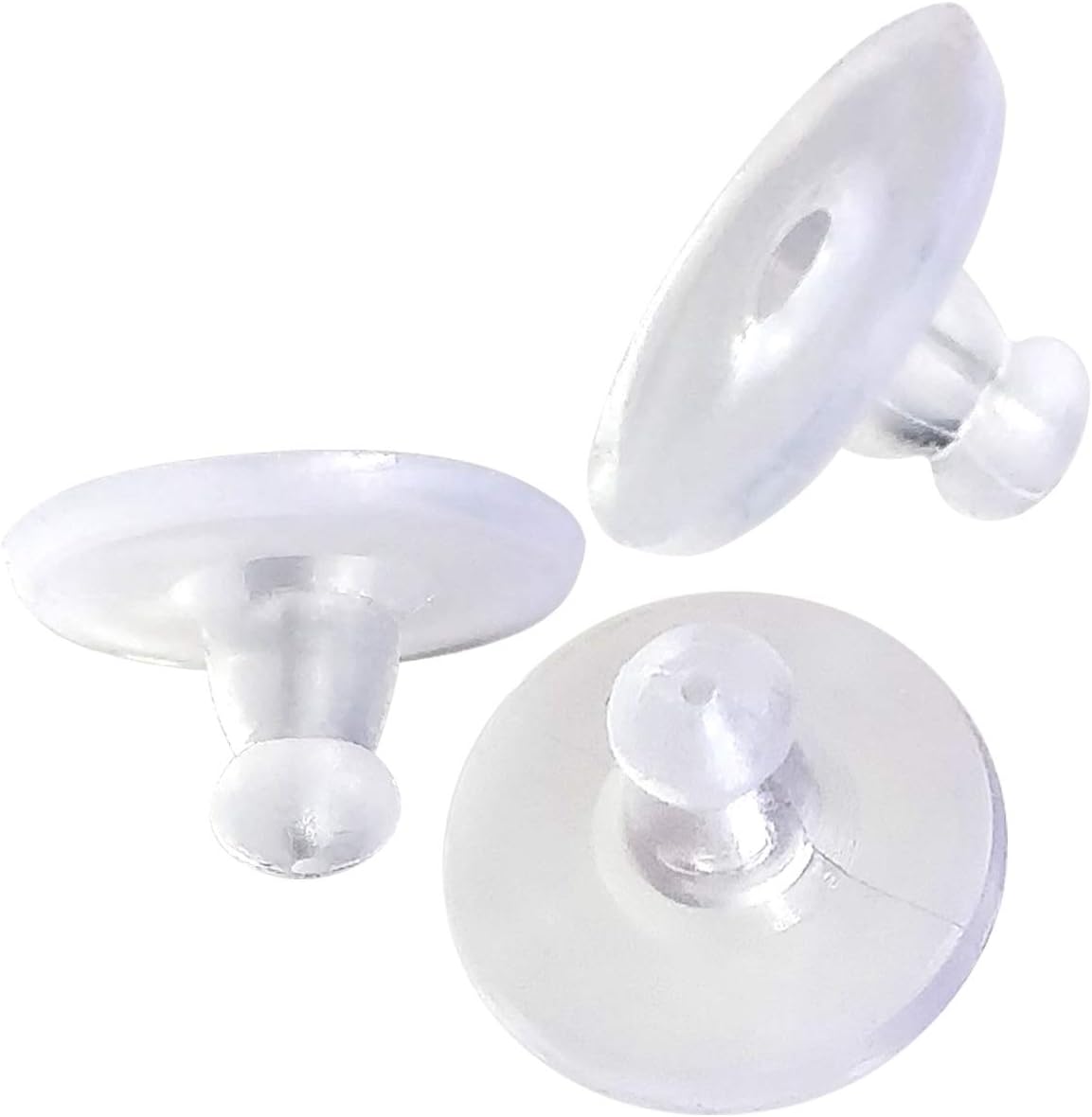 Silicone Earring Backs,Clear Rubber Earring Backs,Earring Safety Back Stopper Clutch Ear Locking with Pad V1258-DP02-A-1499