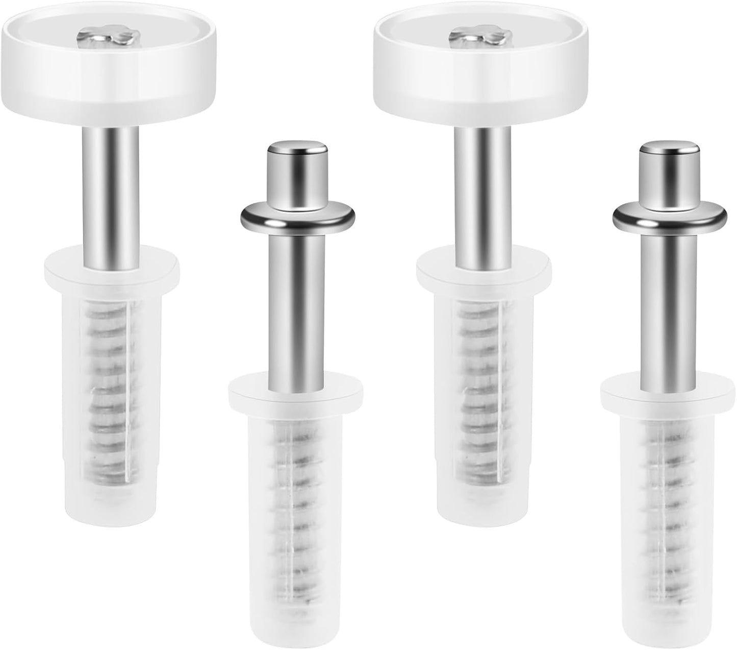 4 Pcs Spring Loaded Bi-Fold Door Hardware Kit - Top Roller Guide Wheel and Pivot for Folding Closet Doors, V1258-DP02-A-1601