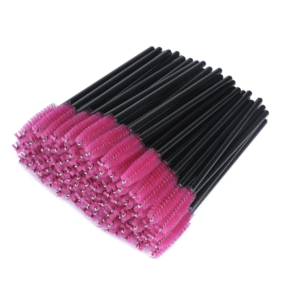 100PCS Disposable Eyelash Brushes, Rose Mascara Wands Applicator Makeup Kits, Eyelash Spoolies Brushes for V1258-DP02-A-1862
