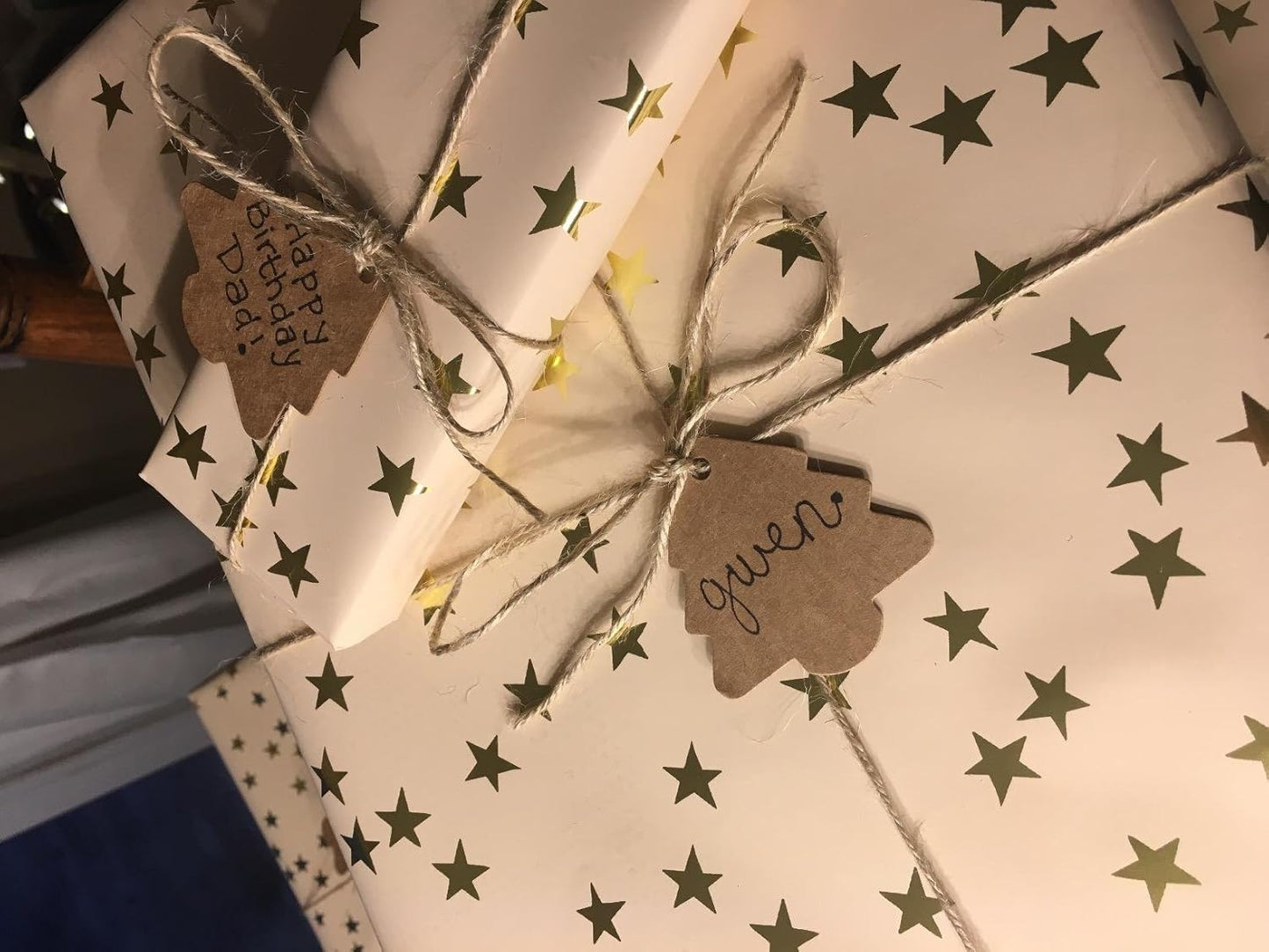 Christmas Tree Gift Tags,Gift Wrap Tags,100 Pcs Kraft Paper Gift Tag with String,Blank Craft Gift Tag with V1258-DP02-A-187