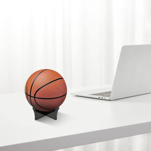Acrylic Ball Stand Holder - Display Stand for Football, Basketball, Soccer, Volleyball, Rugby & More - Trophy V1258-DP02-A-1988