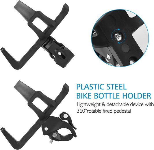Bike Water Bottle Holders No Screws, Universal Bike Cup Holder, 360 Degree Rotatable Bike Water Bottle Cage, V1258-DP02-A-200