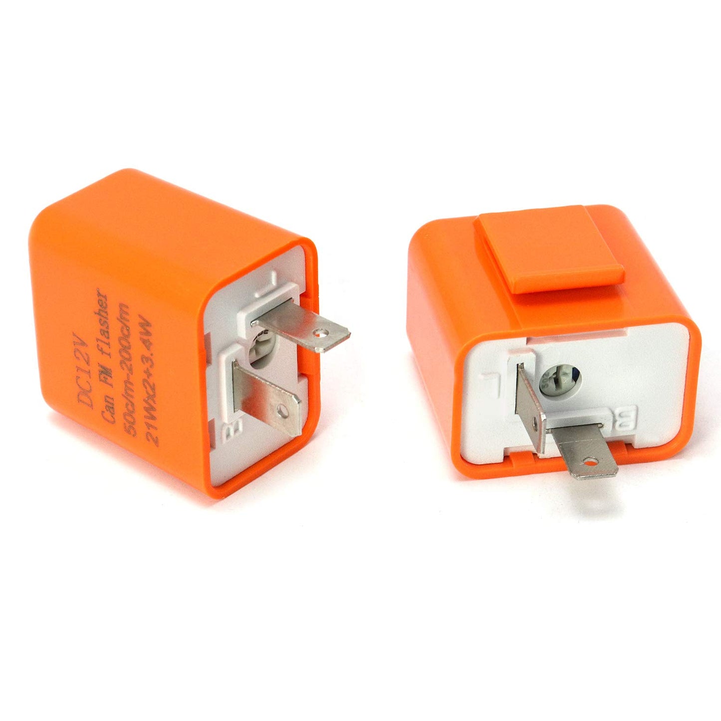 2Pcs 2-Pin Electronic Turn Signal Flasher Relay Fix Motorcycle Turn Signal Hyper Flash, Adjustable Motorcycle V1258-DP02-A-2013