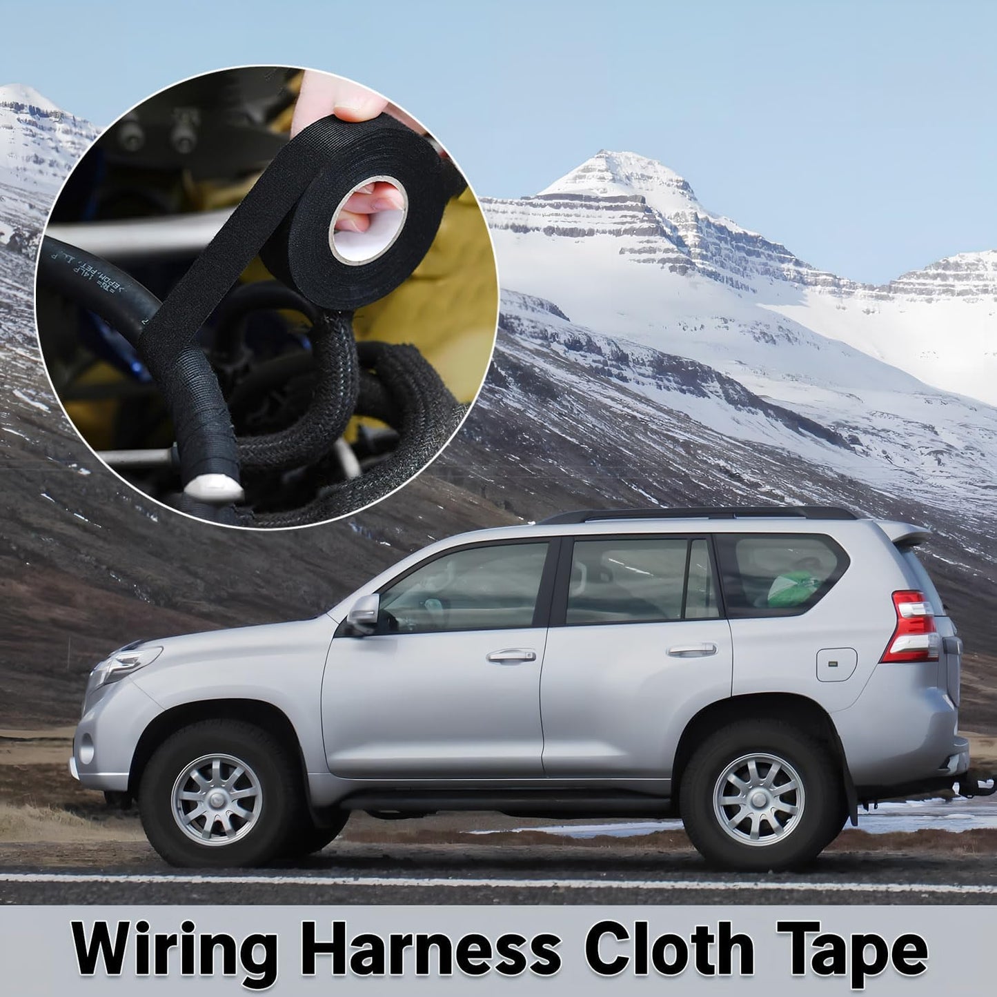 Wire Harness Tape for Electrical Automotive Engine Harness Wrap Protection Noise Damping Cables Fixed 0.59 V1258-DP02-A-2117