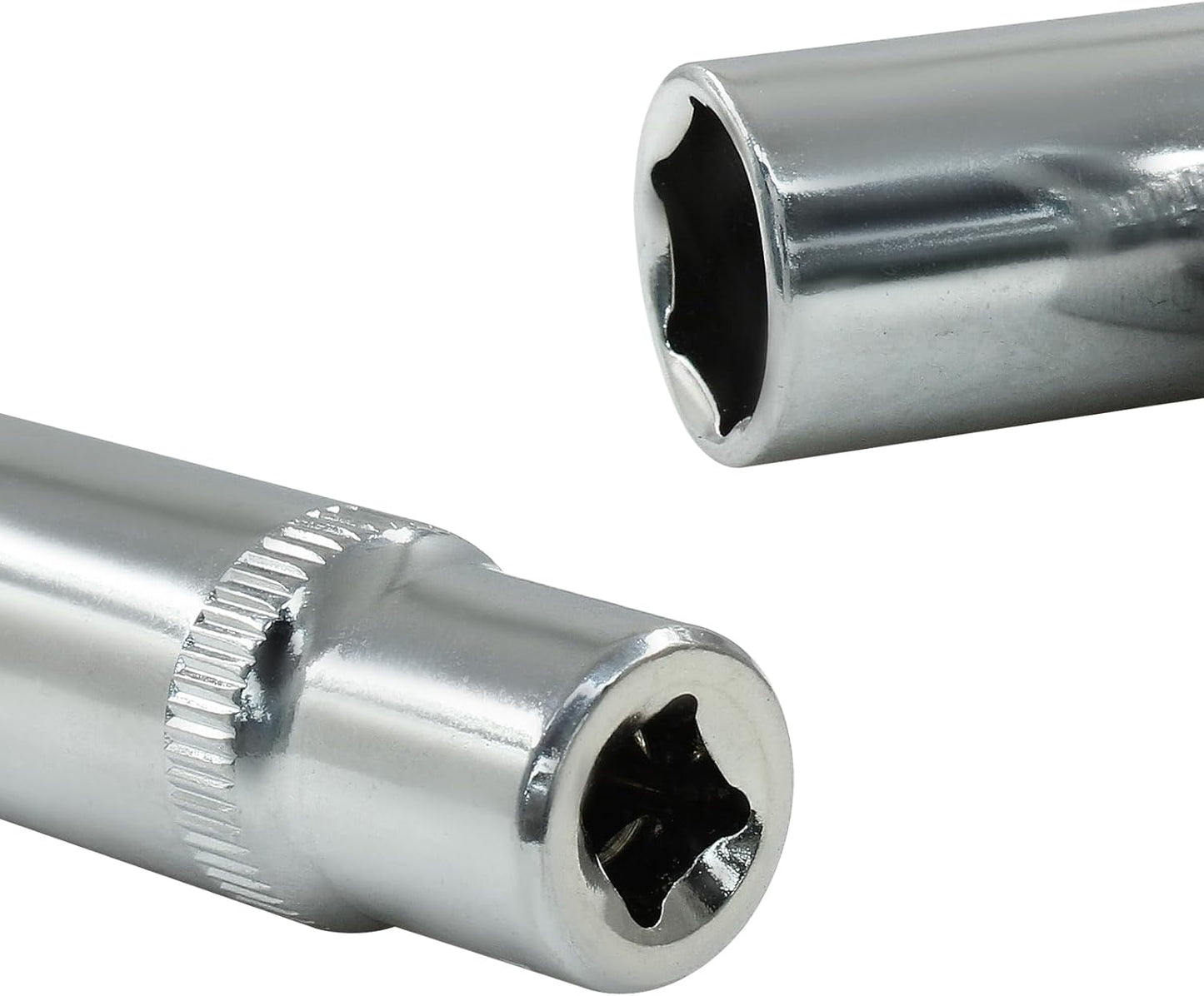1/4-Inch Drive x 12mm Deep Shallow Socket, 6 Point Shallow Socket, Cr-V, Standard, Metric, 2Pcs V1258-DP02-A-2241