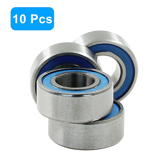 10 Pack MR105-2RS Ball Bearings, Bearing Steel and Double Rubber Sealed Miniature Deep Groove Ball Bearings, V1258-DP02-A-2270