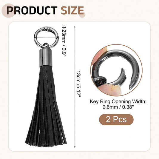 Leather Keychain Tassels, Women Tassel Bag Charm for Handbag Purse DIY Craft Making V1258-DP02-A-2322