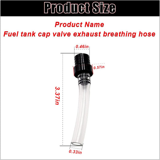 5PCS Motorcycle Gas Fuel Tank Cap Breather Hose, Universal CNC Gas Cap Valve Vent, Breathing Valve Tube V1258-DP02-A-2354
