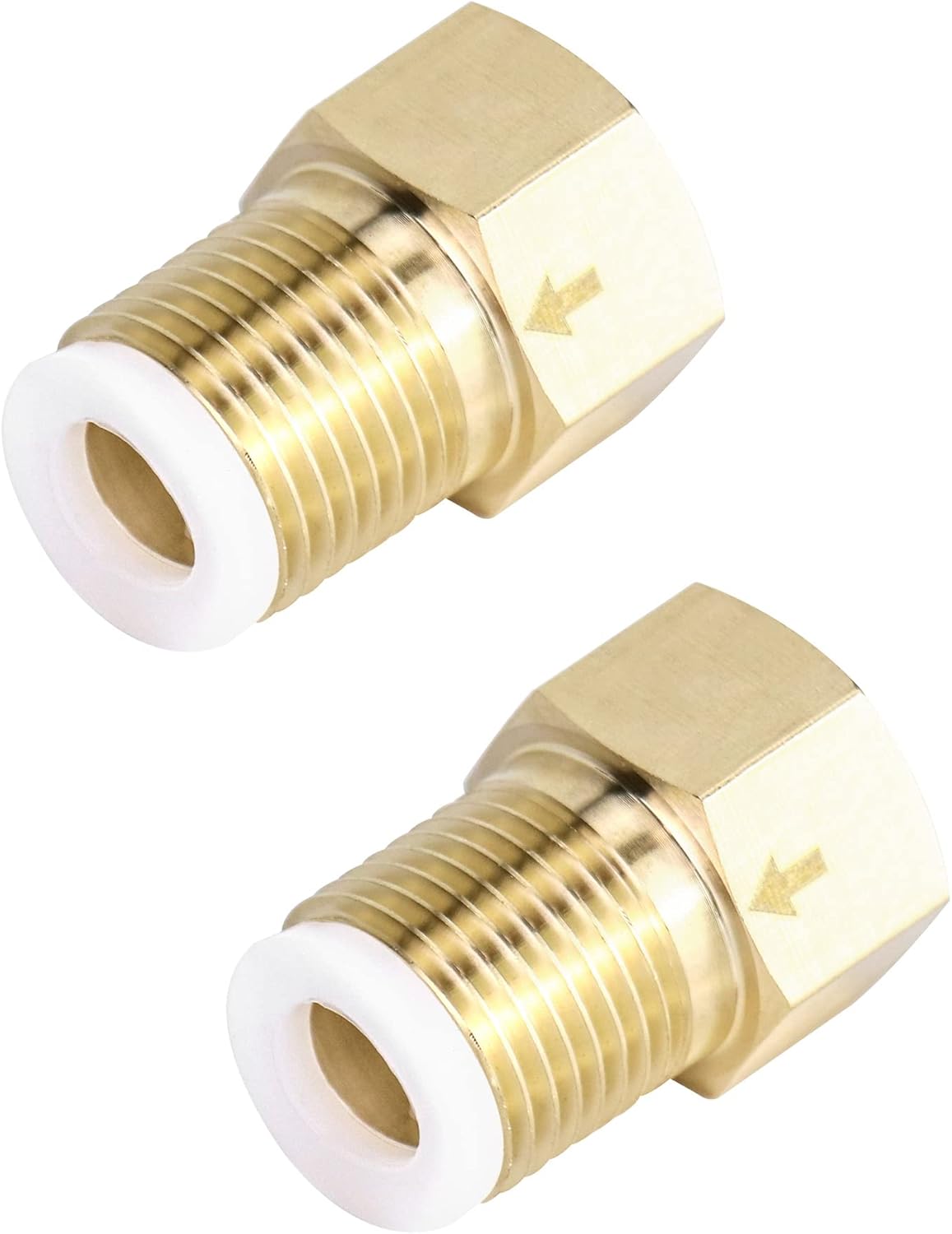 2Pcs Brass One-way Check Valve, 1/2" Female to 1/2" Male Thread of Backflow Preventer V1258-DP02-A-2370