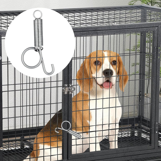 10 Pack Spring Cage Latch Door Spring Hook, Pet Door Latch Metal Finger Pet Cage Lock Wire Clips Rabbit Cages V1258-DP02-A-2478