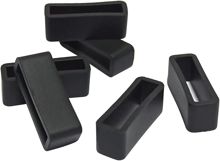 6 Pcs Watch Band Loop Holder Keeper for Resin Belt, Replacement Fastener Rings for Silicone Leather Rubber V1258-DP02-A-268